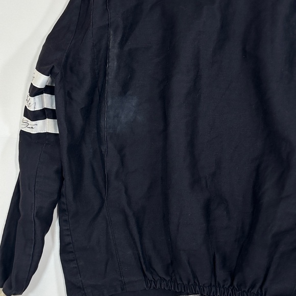 Vintage RJS Racing Equipment Mens Black Jacket Zip-Up Embroidered Signed 1990s - Picture 13 of 14